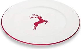 Gmundner Keramik Bordeauxroter Hirsch Speiseteller Gourmet 29cm