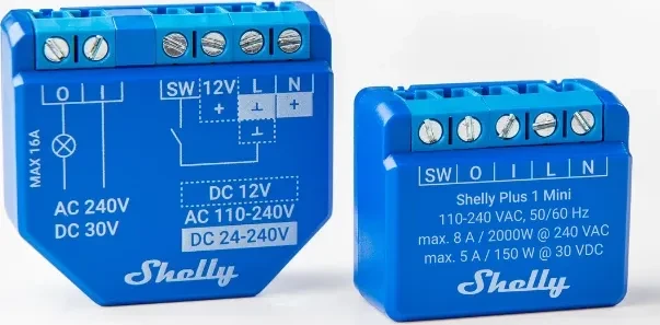 Shelly Plus 1 Mini, 1-Kanal, Unterputz, Schaltaktor