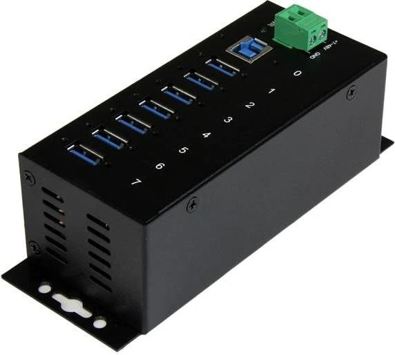 StarTech Industrial Railmount USB-Hub, 7x USB-A 3.0, USB-B 3.0 [Buchse]