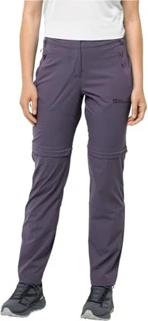 Jack Wolfskin Glastal Zip Away Zip-Off Hose lang dark grape (Damen)