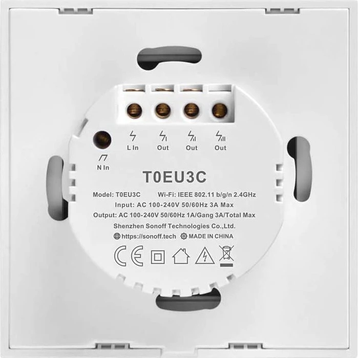 Sonoff TX T0EU3C Smart Wall Switch weiß, 3-fach