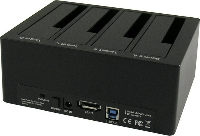 LC-Power LC-DOCK-U3-4B Dockingstation, USB-B 3.0/eSATA 3Gb/s