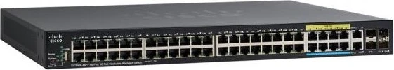 Cisco SG350X Rackmount Gigabit Managed Switch, 48x RJ-45, 2x SFP+, 2x RJ-45/SFP+, 740W UPoE
