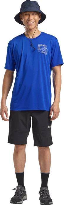 Jack Wolfskin Vonnan Graphic Funktionsshirt kurzarm explore vibrant blue (Herren)
