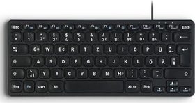 Perixx Periboard-416 Mini Keyboard, schwarz, LEDs weiß, USB & USB-C, DE (12308)