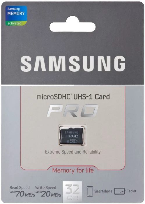 Samsung PRO R70/W20 32GB, UHS-I, Class 10