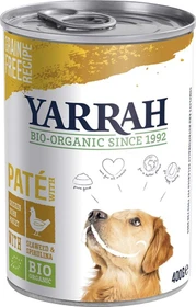 Yarrah Organic Dog Food Pâté mit Huhn, 400g