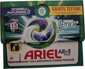 Ariel Universal+ Allin1 Pods Lenor Touch of Unstoppables Waschmittel, 15 Stück