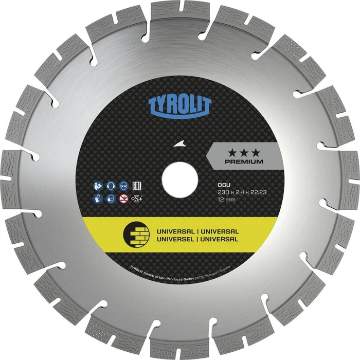 Tyrolit Premium DCU Trockenschnitt Trennscheibe, 230x2.6x22.23mm, 1 Stück