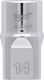 Milwaukee Four Flat Außensechskant Steckschlüssel 1/2", 14x38mm, 1 Stück