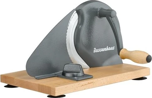 Zassenhaus Classic Brotschneidemaschine Hand-Allesschneider grau