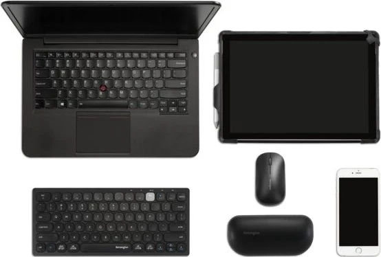 Kensington Multi-Device Dual Wireless Compact Keyboard, schwarz, USB/Bluetooth, DE