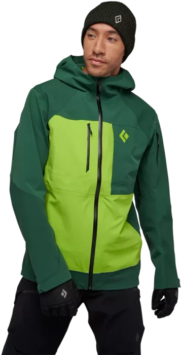 Black Diamond Recon Stretch Pro Shell Funktionsjacke mountain forest/lime green (Herren)