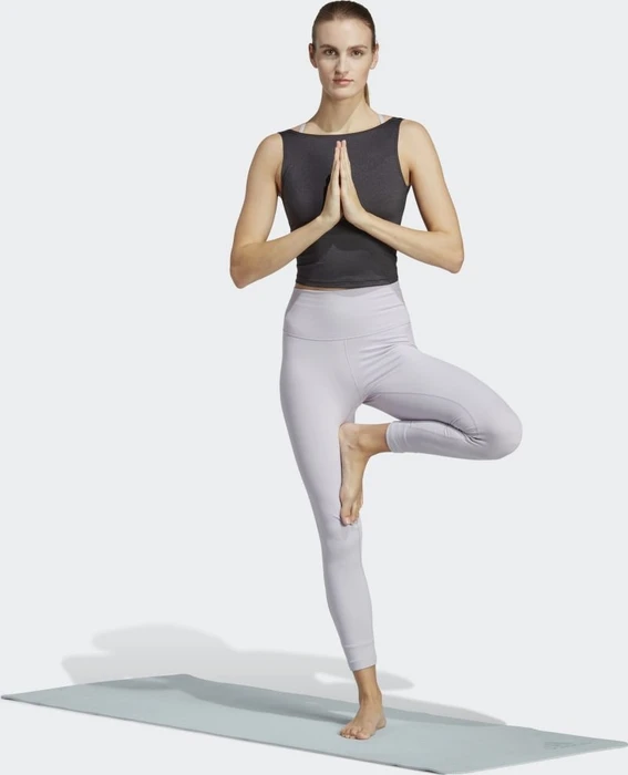 adidas Yoga Studio Crop Funktionsshirt ärmellos schwarz (Damen)