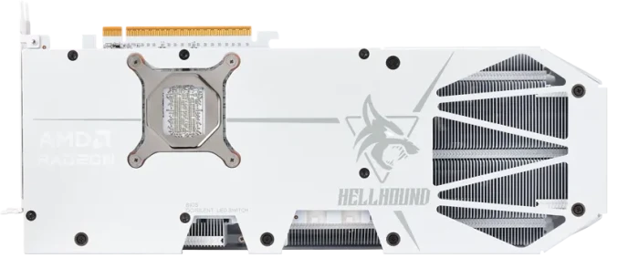 PowerColor Hellhound Spectral White Radeon RX 9070 XT, 16GB GDDR6, HDMI, 3x DP