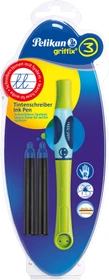 Pelikan griffix 3 Tintenroller (Patrone) green, Rechtshänder, Blister