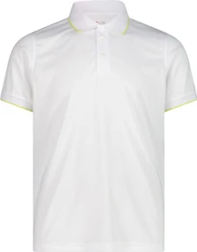 CMP Einfarbiges Pique Poloshirt kurzarm bianco/acido (Herren)