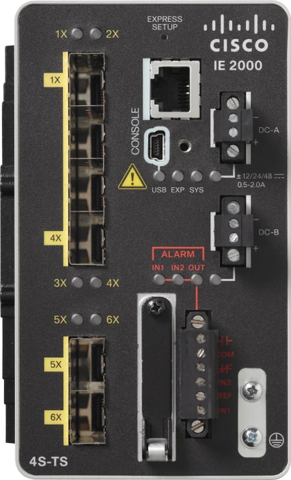 Cisco IE 2000 LAN Lite Industrial Railmount Managed Switch, 6x SFP