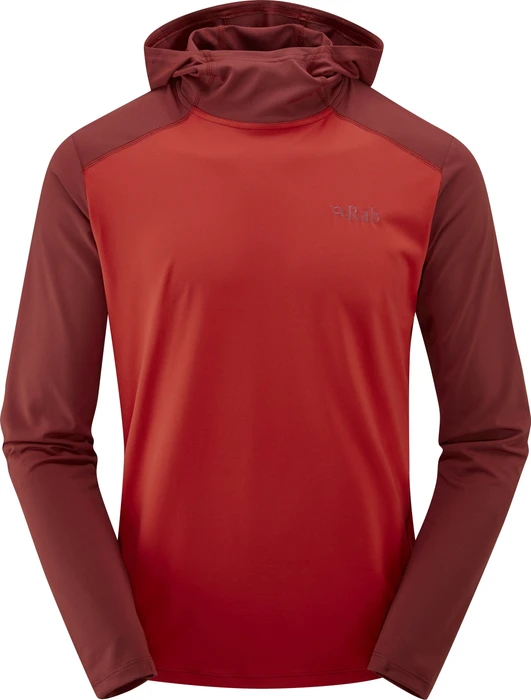 Rab Force Hoodie Funktionsshirt langarm ascent red/oxblood red (Herren)