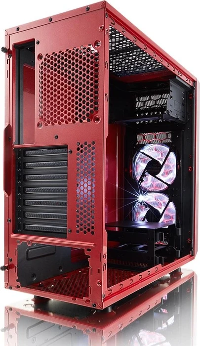 Fractal Design Focus G, rot, Acrylfenster