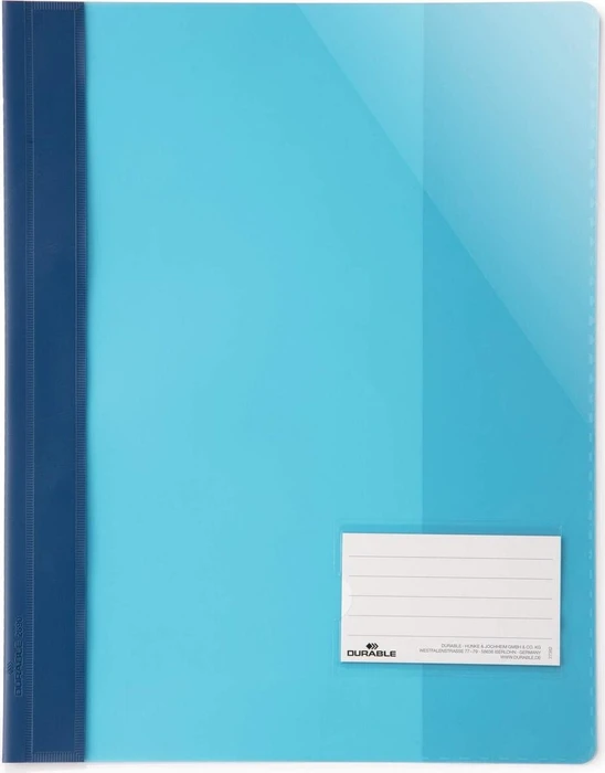 Durable Sichthefter opak, A4+, hellblau/transparent