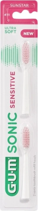Sunstar Gum Sonic Sensitive ultra soft Ersatzbürste, 2 Stück