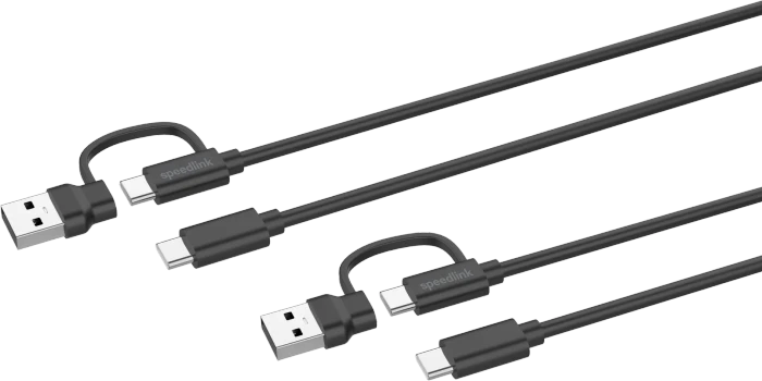 Speedlink 2 Stück Stream Play & Charge USB-C Ladekabel 3m (PS5)