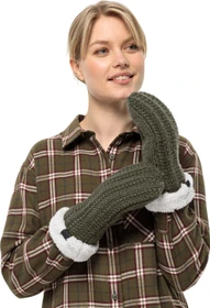 Jack Wolfskin Highloft Knit Mitten Handschuhe island moss (Damen)