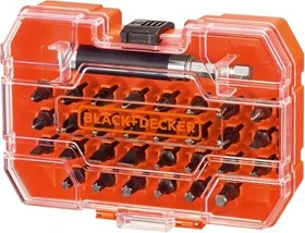 Black&Decker A7228 Bitset/Steckschlüsselsatz inkl. Werkzeugbox, 31-tlg.