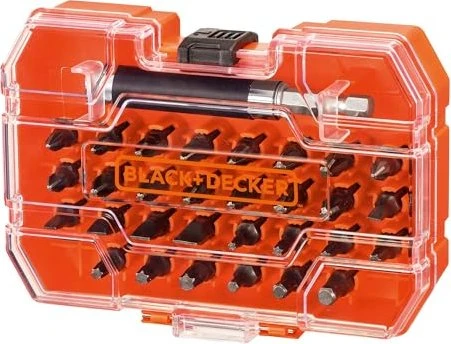 Black&Decker A7228 Bitset/Steckschlüsselsatz inkl. Werkzeugbox, 31-tlg.
