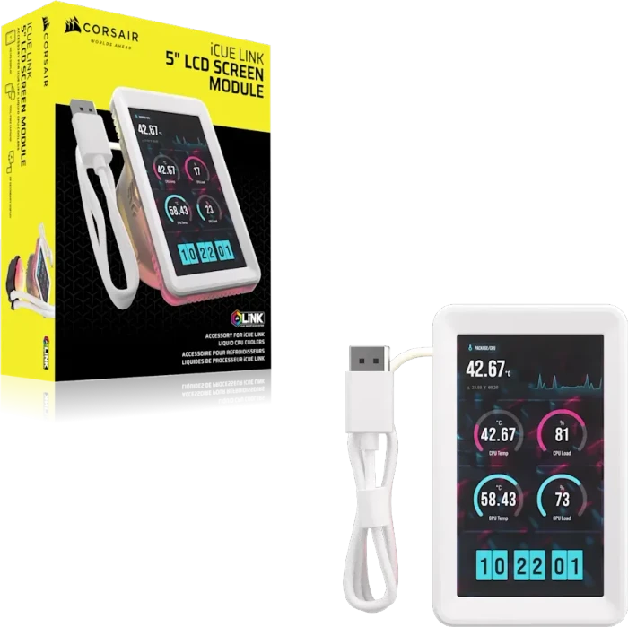Corsair iCUE LINK 5" LCD Screen Module, weiß