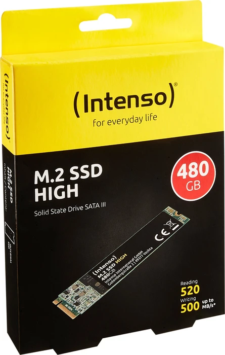 Intenso High Performance SSD 480GB, M.2 2280 / B-M-Key / SATA 6Gb/s