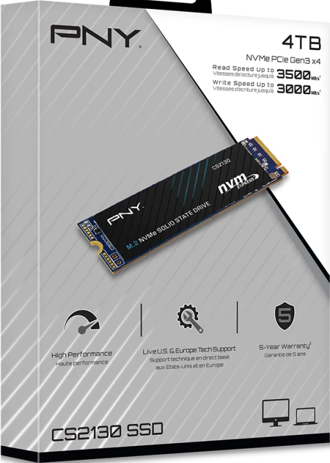 PNY CS2130 4TB, M.2 2280 / M-Key / PCIe 3.0 x4
