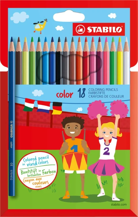 STABILO color mit neonfarben Buntstift sortiert, 18er-Set