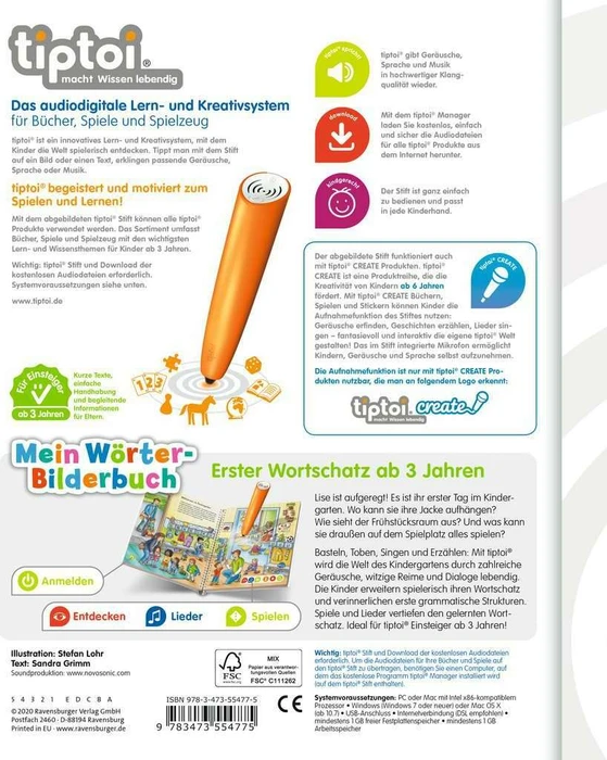 Ravensburger tiptoi Buch: Mein Wörter-Bilderbuch: Kindergarten