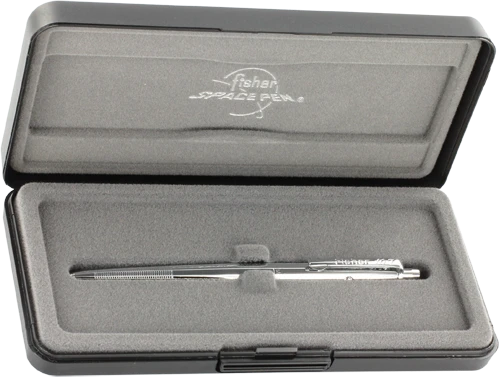 Fisher Space Pen AG7E Original Astronautenstift mit Gravur Kugelschreiber chrom, Geschenkbox