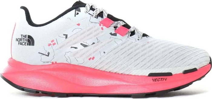 The North Face Vectiv Eminus white trail marker print/brilliant coral (Damen)
