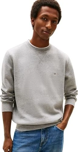 Tommy Hilfiger Rundhals Fleece Sweatshirt medium grey heather (Herren)