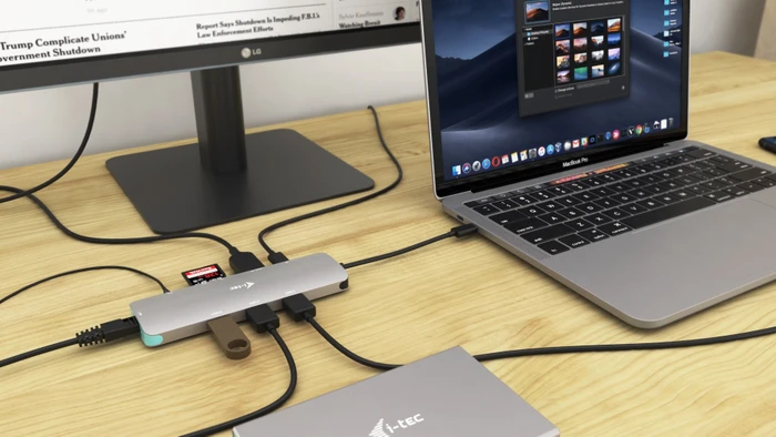 i-tec Metal Nano Dock, inkl. Netzteil, USB PD 100W, USB-C 3.0 [Stecker]