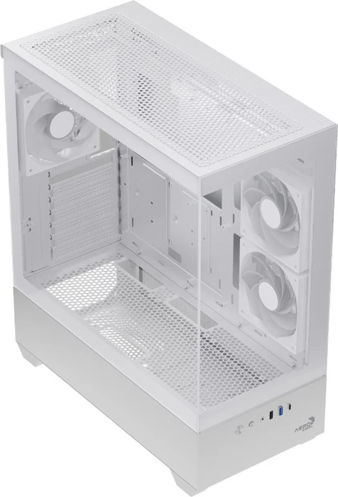 AeroCool P500D White, Glasfenster