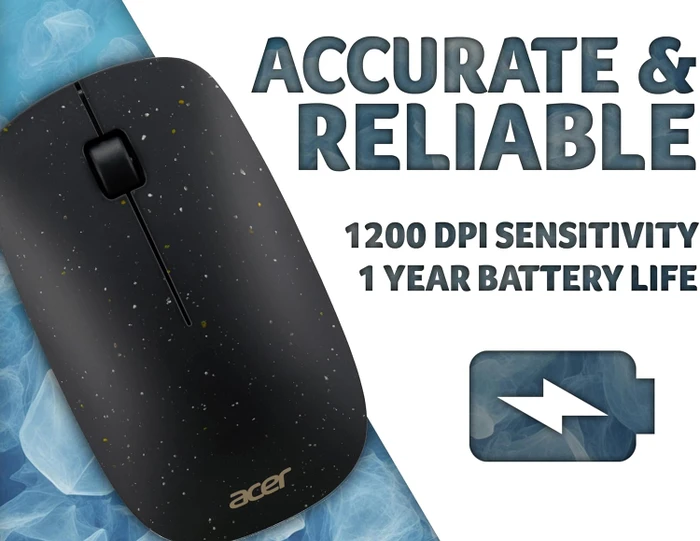 Acer AMR020 Vero Wireless Slim Mouse schwarz, USB