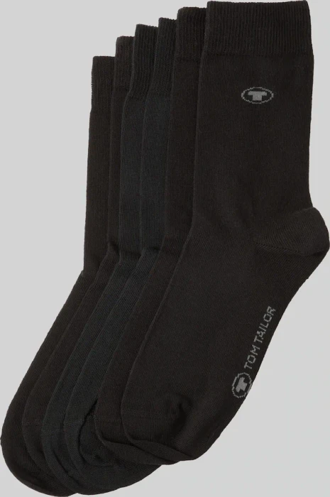 Tom Tailor 6er Pack Socken schwarz, 6 Paare
