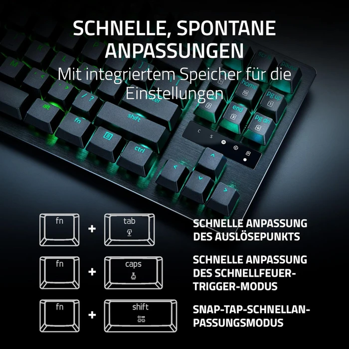 Razer Huntsman V3 Tenkeyless 8KHz, schwarz, LEDs RGB, Razer Analog Optical Switch Gen-2, USB, US