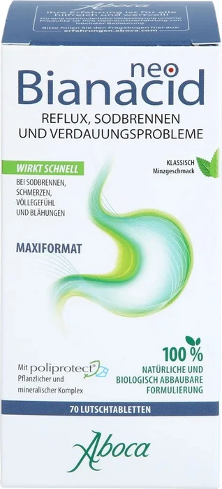 Aboca NeoBianacid Zitronengeschmack Lutschtabletten, 70 Stück