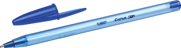 BIC Cristal Soft 0.45mm Kugelschreiber (Mine) blau/transparent