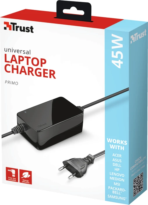 Trust Primo Notebook Power Adapter, 45W