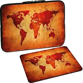 Pedea Design neopren brown global map 13.3" Schutzhülle