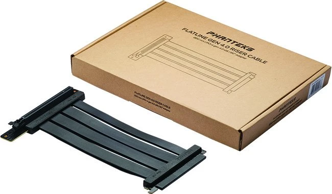 Phanteks Vertical GPU Riser Extender Flatline, gewinkelt, PCIe 4.0, 220mm