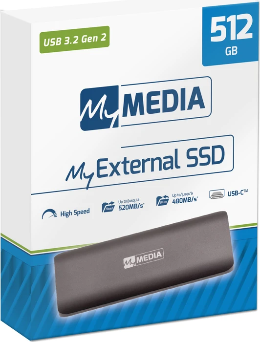 Verbatim MyMEDIA MyExternal SSD, 512GB, USB-C 3.1
