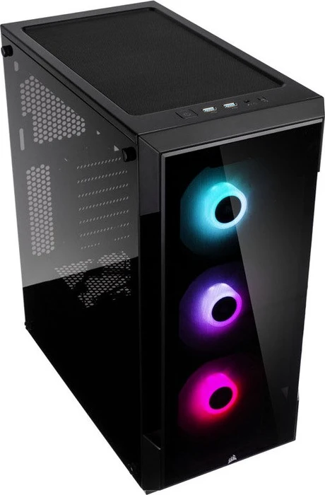 Corsair iCue 220T RGB, schwarz, Glasfenster